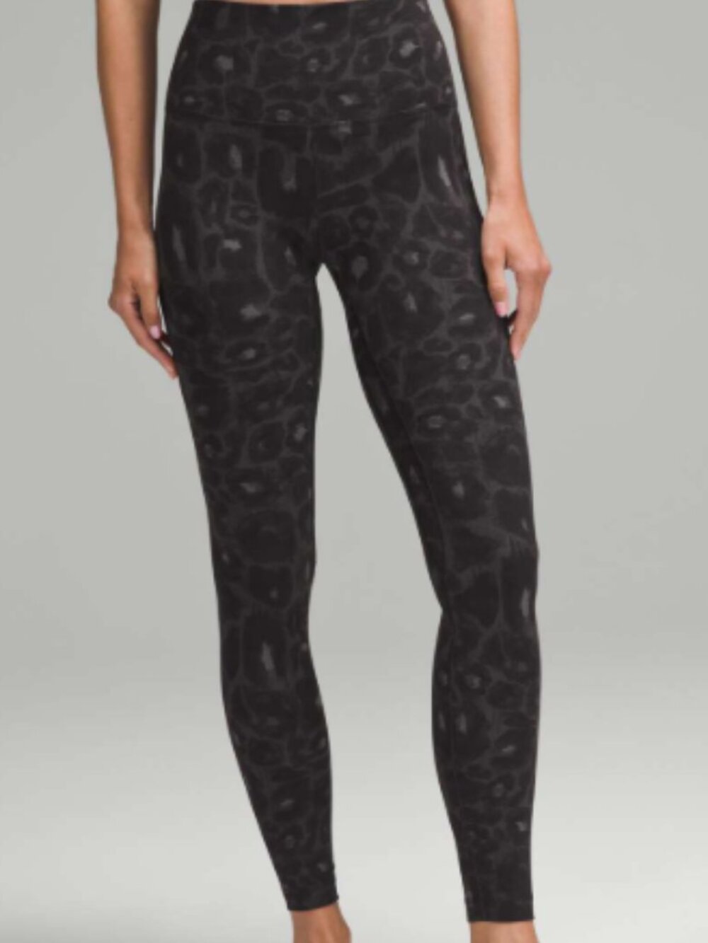 Lululemon Align High-Rise Pant 28" Spray Leopard Black Multi (barely worn)